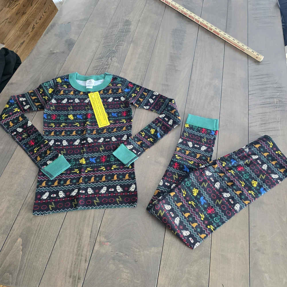 Hanna Andersson Harry Potter Multicolor Patterned Kids Pajama Set Size 140 US 10